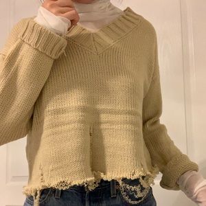 ⭐️SUPER COOL KOREAN RIPPED SWEATER